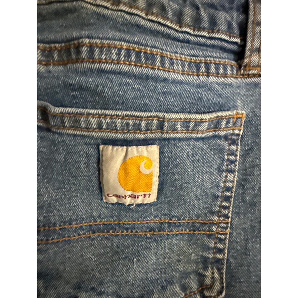 Carhartt Kids Size 10 Straight Leg Jeans Medium Wash Adjustable Waist - Picture 3 of 5